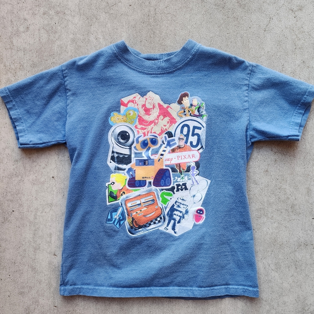 Disneyland Resort Pixar (1995 Toy Story to Various) Blue Shirt‎ Kids Size XS